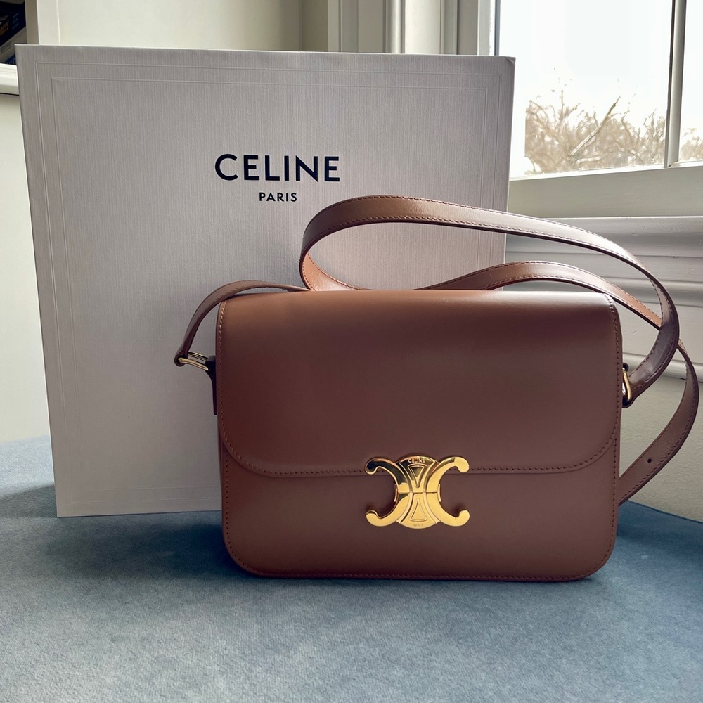 Celine Classique Triomphe Bag in Bronze